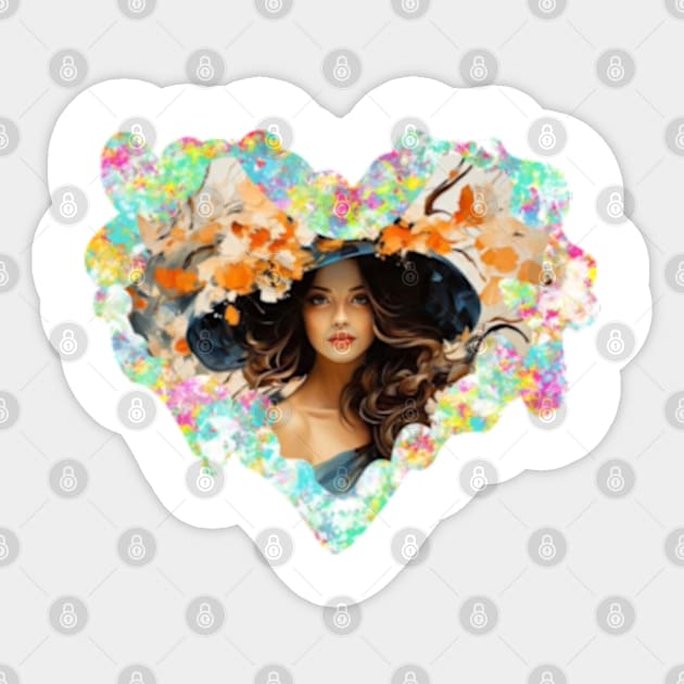 beautiful girl with flowers Sticker by Ayesha